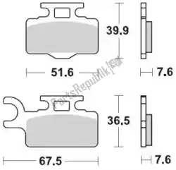 Here you can order the brake pad 094121, brake pads sinter nitro from Moto Master, with part number 6256094121:
