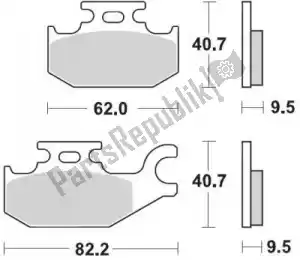 MOTO MASTER 6250094211 brake pad 094211, brake pads sinter racing - Bottom side