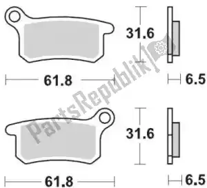 MOTO MASTER 6250094611 pastilla de freno 094611, pastillas de freno sinter racing - Lado inferior