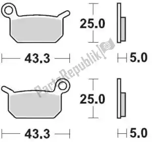 MOTO MASTER 6250094711 brake pad 094711, brake pads sinter racing - Bottom side