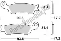 6250094911, Moto Master, Plaquette de frein 094911, plaquettes de frein fritté racing    , Nouveau