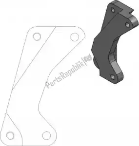 MOTO MASTER 6288211033 spare part 211033, caliper adapter bracket - Bottom side