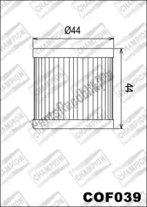 CHAMPION 525211 filter, oil cof039 - Upper side