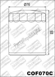Here you can order the filter, oil cof070c from Champion, with part number 5250360: