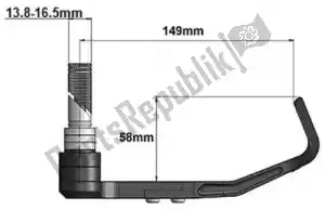 GILLES 31580000 levier gt bouclier protège frein - Face supérieure