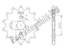 Here you can order the ktw front 15t, 428 from RK, with part number 361303115: