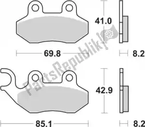SBS 192140HF pastillas de freno 140hf pastillas de freno orgánicas - Lado inferior