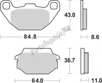 192154HF, SBS, Remblok 154hf brake pads organic    , Nieuw