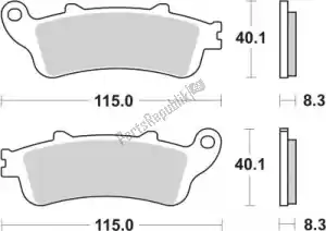 SBS 192156MS remblok 156ms brake pads sinter - Onderkant