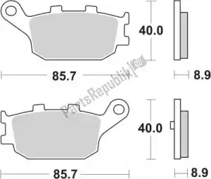 SBS 192158MS brake pad 158ms brake pads sinter - Bottom side