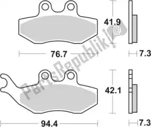 SBS 192168HF brake pad 168hf brake pads organic - Bottom side