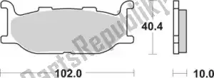 SBS 192170MS brake pad 170ms brake pads sinter - Bottom side