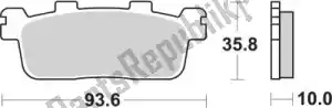 SBS 192195CT brake pad 195ct brake pads organic - Bottom side