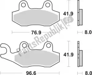 SBS 192197HF remblok 197hf brake pads organic - Onderkant