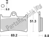 192198MS, SBS, Remblok 198ms brake pads sinter    , Nieuw