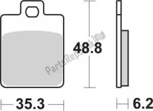 SBS 192202MS brake pad 202ms brake pads sinter - Bottom side