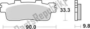SBS 192204MS brake pad 204ms brake pads sinter - Bottom side