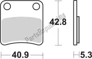 SBS 192209HF pastilha de freio 209hf pastilhas de freio orgânicas - Lado inferior