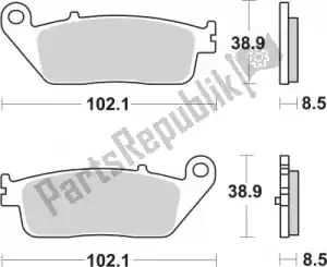 SBS 192212MS brake pad 212ms brake pads sinter - Bottom side