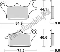 192222CT, SBS, Pastiglie freno 222ct pastiglie freno organiche    , Nuovo