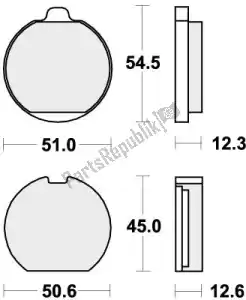 SBS 192514HF brake pad 514hf brake pads organic - Bottom side