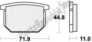 SBS 192534HF remblok 534hf brake pads organic - Onderkant