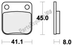 SBS 192536HF pastilha de freio 536hf pastilhas de freio orgânica - Lado inferior