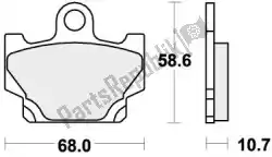 remblok 550dcc brake pads organic racing van SBS, met onderdeel nummer 192550DCC, bestel je hier online: