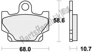 SBS 192550DCC remblok 550dcc brake pads organic racing - Onderkant