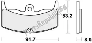 SBS 192551HF remblok 551hf brake pads organic - Onderkant