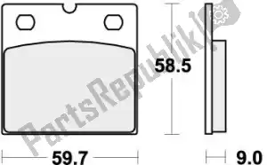 SBS 192554HF remblok 554hf brake pads organic - Onderkant