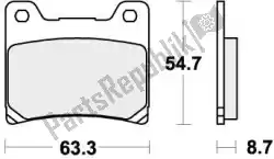 remblok 555dcc brake pads organic racing van SBS, met onderdeel nummer 192555DCC, bestel je hier online: