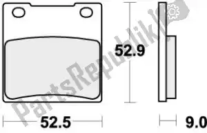 SBS 192556LS remblok 556ls brake pads sinter - Onderkant