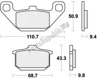 192557HF, SBS, Remblok 557hf brake pads organic    , Nieuw