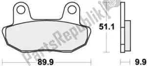 SBS 192561HF pastilha de freio 561hf pastilhas de freio orgânica - Lado inferior