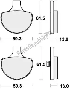 SBS 192579HDHS brake pad 579h.hs brake pads sinter - Bottom side