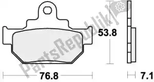 SBS 192581HF remblok 581hf brake pads organic - Onderkant