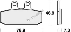 SBS 192588HF pastilha de freio 588hf pastilhas de freio orgânica - Lado inferior