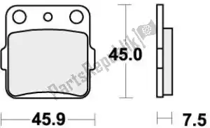 SBS 192592HF brake pad 592hf brake pads organic - Bottom side