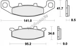 SBS 192597HS pastilha de freio 597hs pastilhas de freio sinter - Lado inferior