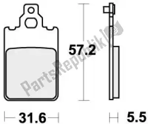 SBS 192607HF brake pad 607hf brake pads organic - Bottom side