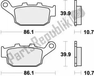 SBS 192614LS pastillas de freno 614ls pastillas de freno sinterizadas - Lado inferior