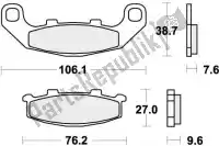 192615HF, SBS, Remblok 615hf brake pads organic    , Nieuw