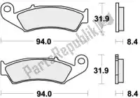 192623RQ, SBS, Pastillas de freno 623rq pastillas de freno organic racing    , Nuevo