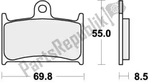 SBS 192624DC pastillas de freno 624dc pastillas de freno organic racing - Lado inferior