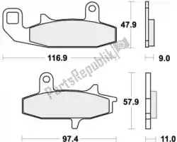 Here you can order the brake pad 626hs brake pads sinter from SBS, with part number 192626HS: