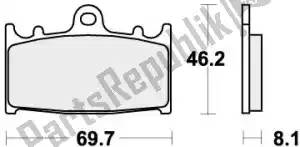 SBS 192631RS remblok 631rs brake pads sinter sport - Onderkant