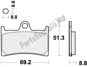 SBS 192634DS pastilha de freio 634ds-1 pastilhas de freio sinter racing - Lado inferior