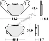 192651HF, SBS, Remblok 651hf brake pads organic    , Nieuw