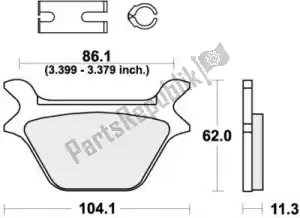 SBS 192669HLS brake pad 669h.ls brake pads sinter - Bottom side